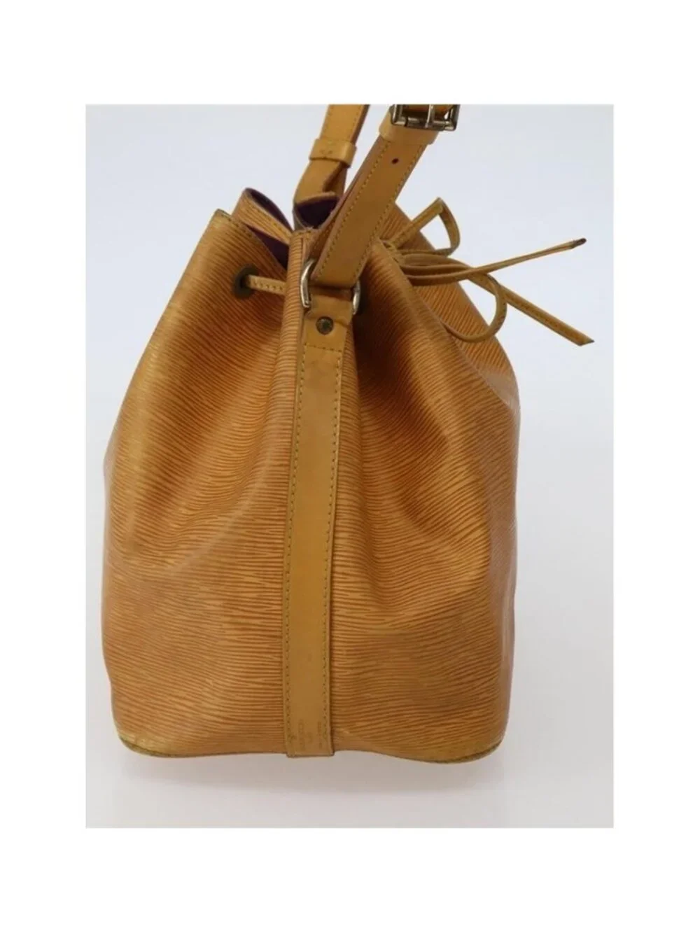Authentic LOUIS VUITTON Epi Petit Noe Shoulder Bag Yellow M44109 LV - Picture 5 of 16